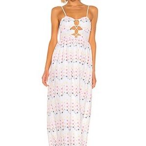 Tularosa White Floral Maxi Dress